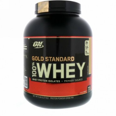 Optimum Nutrition, Gold Standard 100% Whey（ゴールドスタンダード100％ホエイ）、ケーキバター、2.27kg（5ポンド）