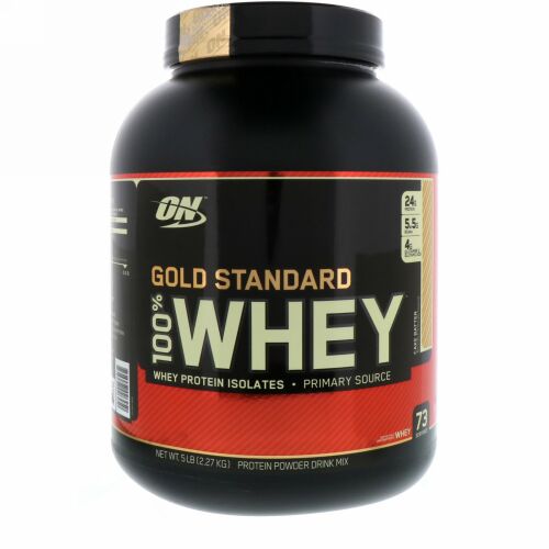Optimum Nutrition, Gold Standard 100% Whey（ゴールドスタンダード100％ホエイ）、ケーキバター、2.27kg（5ポンド）