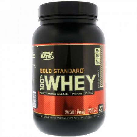 Optimum Nutrition, Gold Standard 100% Whey, Chocolate Hazelnut, 2 lb (907 g)