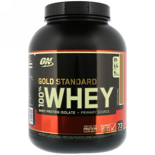Optimum Nutrition, Gold Standard 100% Whey（ゴールドスタンダード100％ホエイ）、チョコレートモルト、2.27kg（5ポンド）