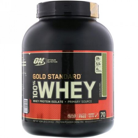 Optimum Nutrition, Gold Standard 100% Whey（ゴールドスタンダード100％ホエイ）、チョコレートミント、2.24kg（4.94ポンド）