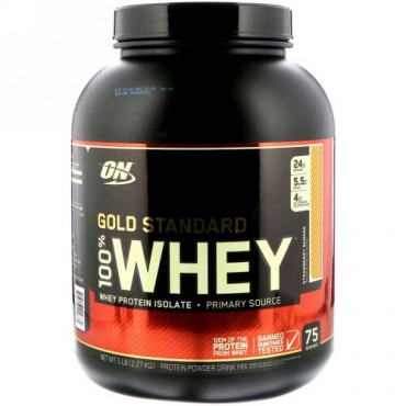 Optimum Nutrition, Gold Standard 100% Whey（ゴールドスタンダード100％ホエイ）、ストロベリーバナナ、2.27kg（5ポンド）