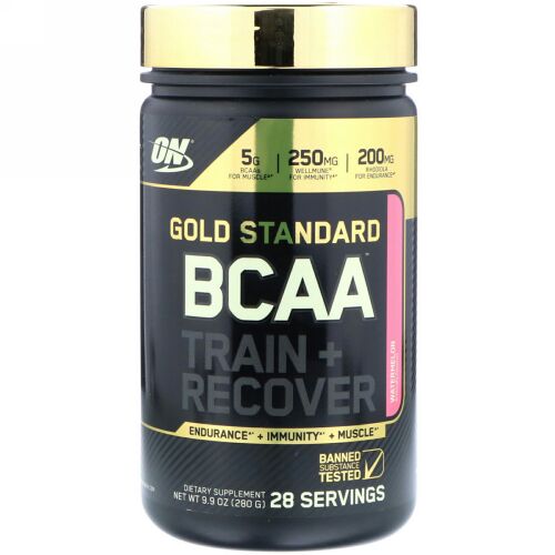 Optimum Nutrition, Gold Standard BCAA, Train + Recover, Watermelon, 9.9 oz (280 g) (Discontinued Item)