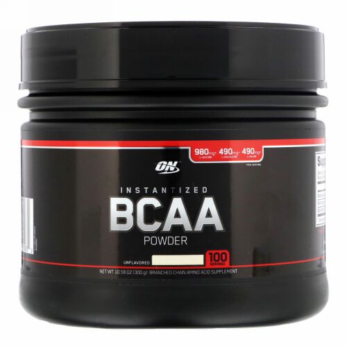 Optimum Nutrition, インスタント化BCAAパウダー、無風味、10.58 oz (300 g) (Discontinued Item)