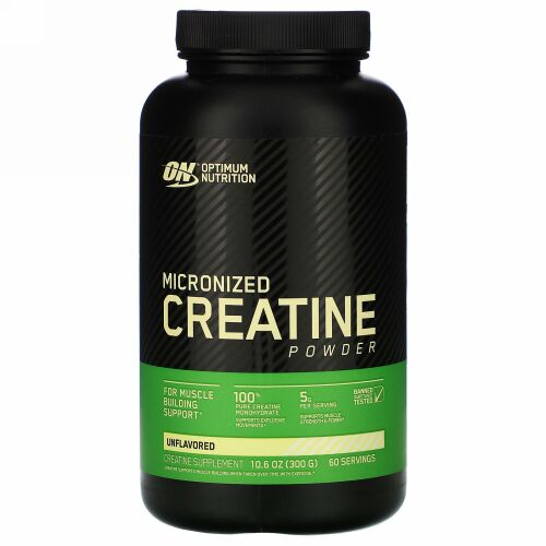 Optimum Nutrition, クレアチンパウダー、微粉化、無香料、5,000 mg、10.5 oz (300 g)