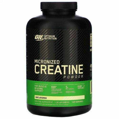 Optimum Nutrition, マイクロナイズド・クレアチンパウダー、無香料、1.32 ポンド (600 g)
