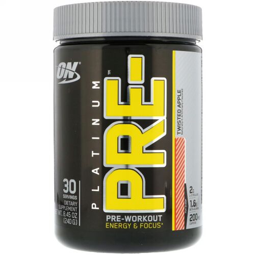 Optimum Nutrition, PLATINUM PRE, Pre-Workout, Twisted Apple, 8.45 oz (240 g) (Discontinued Item)