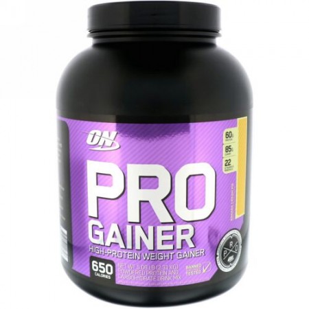 Optimum Nutrition, PRO GAINER, High-Protein Weight Gainer, Banana Cream Pie, 5.09 lbs (2.31 kg) (Discontinued Item)