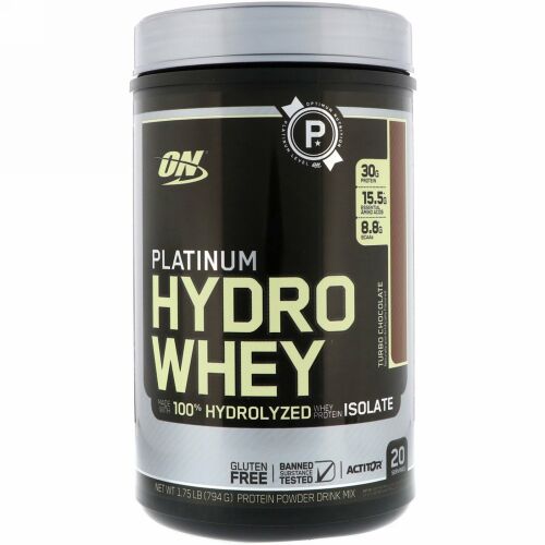 Optimum Nutrition, Platinum HydroWhey, Turbo Chocolate, 1.75 lb (795 g)