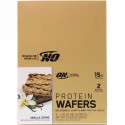 Optimum Nutrition, プロテインウエハース、バニラクリーム、9パック、各40g（1.42oz）