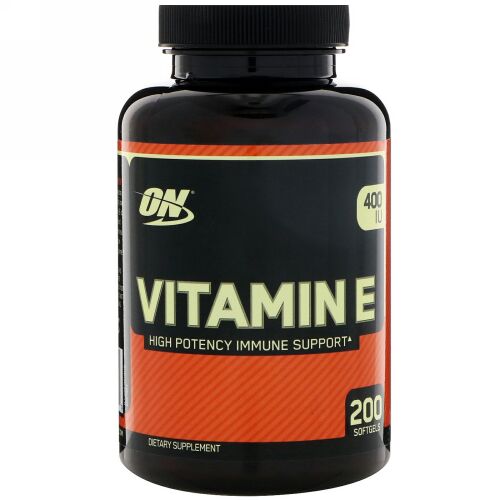 Optimum Nutrition, Vitamin E, 400 IU, 200 Softgels (Discontinued Item)