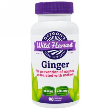 Oregon's Wild Harvest, ショウガ, 90 Non-GMO ベジカプセル (Discontinued Item)