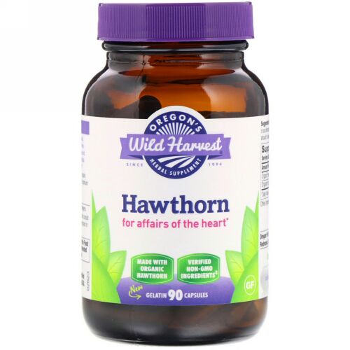 Oregon's Wild Harvest, Hawthorn, 90 Gelatin Capsules