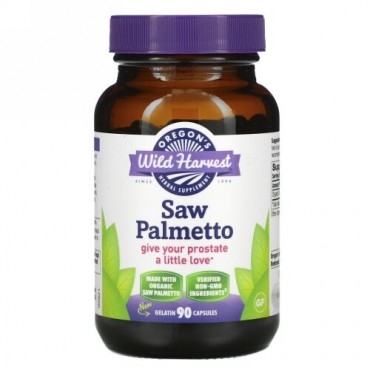 Oregon's Wild Harvest, Saw Palmetto, 90 Non-GMO Vegetarian Capsules