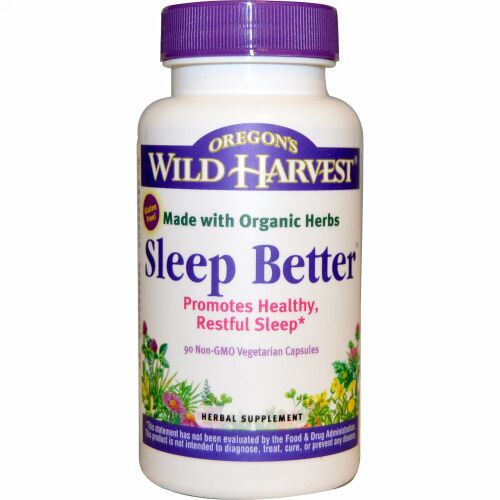 Oregon's Wild Harvest, Sleep Better, 90 Non-GMO Vegetarian Capsules