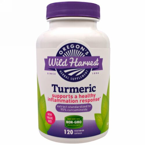 Oregon's Wild Harvest, Turmeric, 120 Vegetarian Capsules