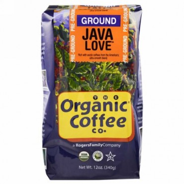 Organic Coffee Co., Java Love, Pre Ground, 12 oz (340 g) (Discontinued Item)
