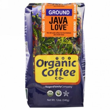 Organic Coffee Co., Java Love, Pre Ground, 12 oz (340 g) (Discontinued Item)