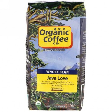 Organic Coffee Co., ジャバラブ, ホールビーンコーヒー, 12オンス (340 g)