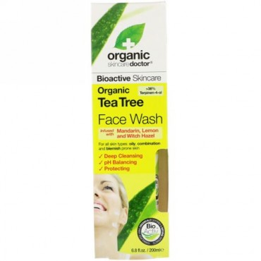 Organic Doctor, Organic Tea Tree Face Wash, 6.8 fl oz (200 ml) (Discontinued Item)