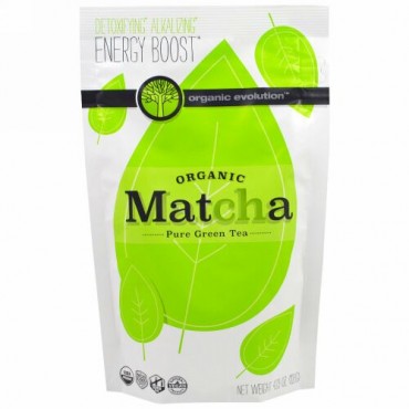 Organic Evolution, オーガニック抹茶、ピュアグリーンティー、4.23 oz (120 g) (Discontinued Item)
