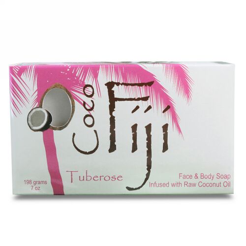 Organic Fiji, フェイス & ボディバーソープ、チュベローズ、7オンス (198 g)/1本 (Discontinued Item)