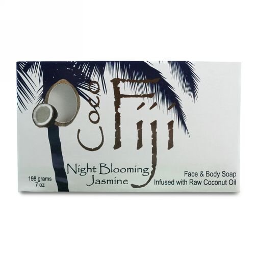 Organic Fiji, フェイス＆ボディーバーソープ、ナイトブルーミングジャスミン、7オンス（198 g） (Discontinued Item)
