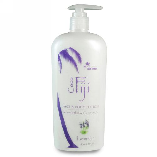 Organic Fiji, Face and Body Lotion with Organic Coconut Oil, Lavender, 12 oz (354 ml) (Discontinued Item)