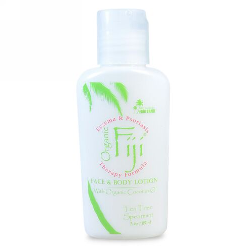 Organic Fiji, オーガニック・ココナッツオイル入り栄養ローション、ティーツリー・スペアミント、3オ​​ンス（89 ml） (Discontinued Item)