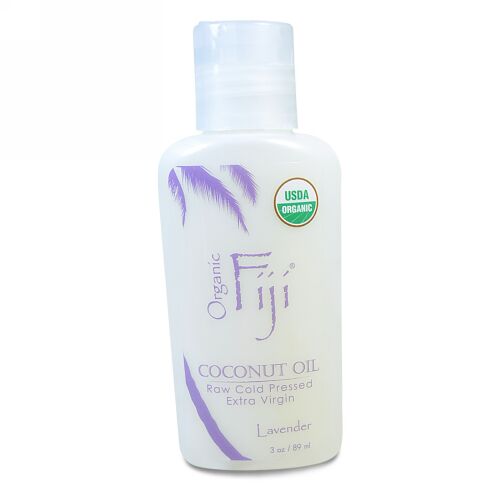 Organic Fiji, オーガニック原料油、コールドプレスド・ココナッツオイル、ラベンダー、3オンス（89 ml） (Discontinued Item)