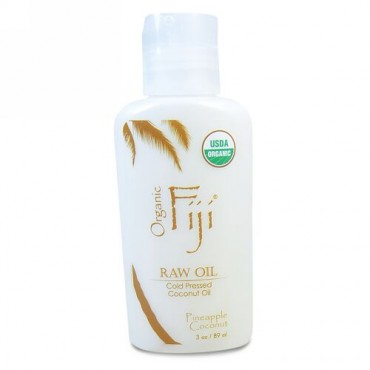 Organic Fiji, Organic Raw Oil, Cold Pressed Coconut Oil, Pineapple Coconut, 3 oz (89 ml) (Discontinued Item)