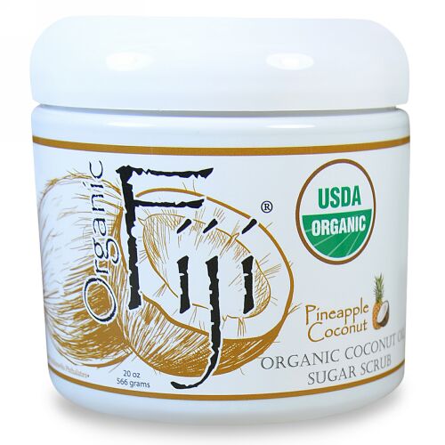 Organic Fiji, シュガーポリッシュ、パイナップルココナッツ、20オンス（566 g） (Discontinued Item)