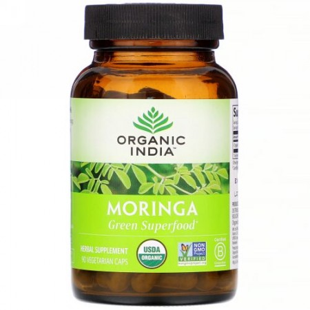 Organic India, ワサビノキ、ベジカプセル90粒