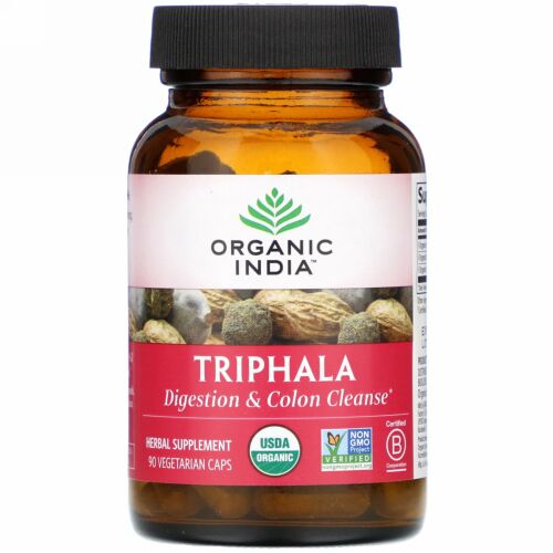Organic India, トリファラ、植物性カプセル90粒
