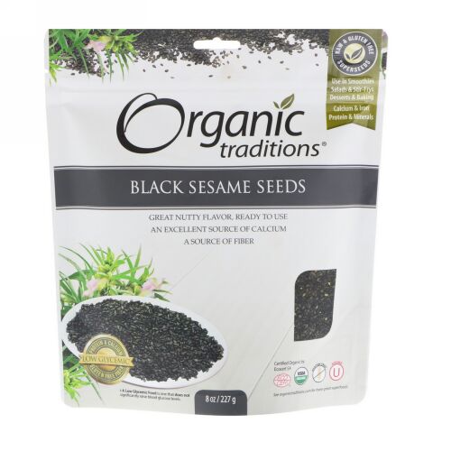Organic Traditions, 黒ゴマ、227g（8 oz）