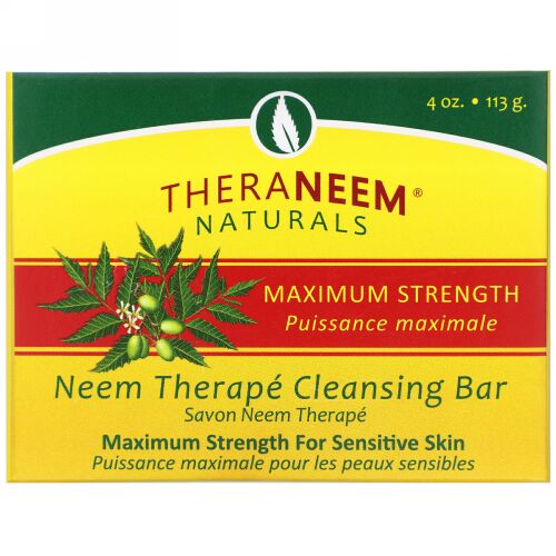 Organix South, TheraNeem Organix, Neem Therapy Cleansing Bar, Maximum Strength, 4 oz (113 g)