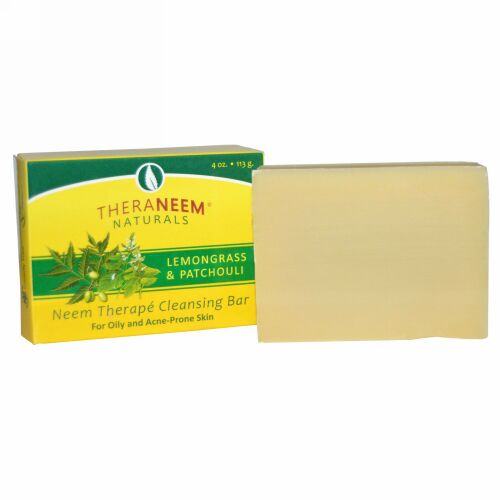 Organix South, TheraNeem Organix, Neem Therapé Cleansing Bar, Lemongrass & Patchouli, 4 oz (113 g) (Discontinued Item)