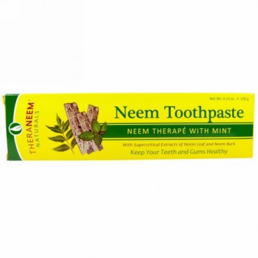 Organix South, TheraNeem Naturals（セラニームナチュラルズ）、 ニームテラピー 、 ニーム歯磨き粉、120g（4.23oz）