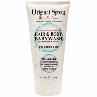 Original Sprout, ヘア & ボディー ベビーウォッシュ、4 fl oz (118 ml) (Discontinued Item)