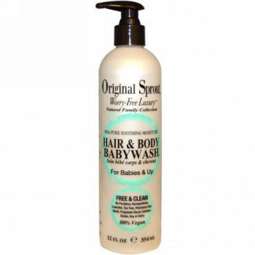 Original Sprout, Hair & Body Babywash、赤ちゃんから、12 液量オンス (354 ml)