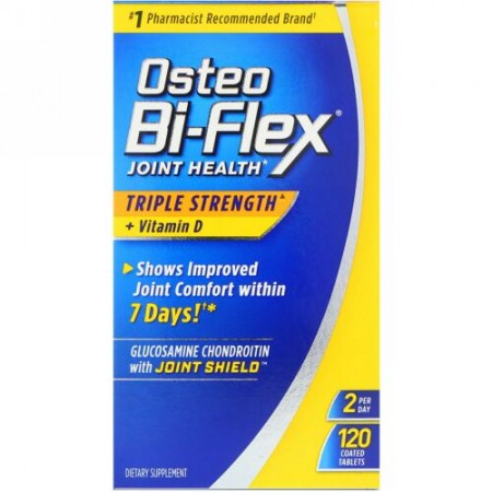 Osteo Bi-Flex, 関節の健康、 3倍の強度 + ビタミンD、 コーティング錠120錠