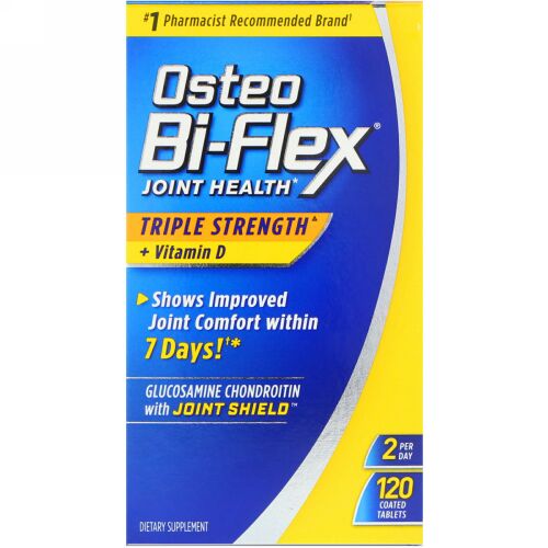 Osteo Bi-Flex, 関節の健康、 3倍の強度 + ビタミンD、 コーティング錠120錠