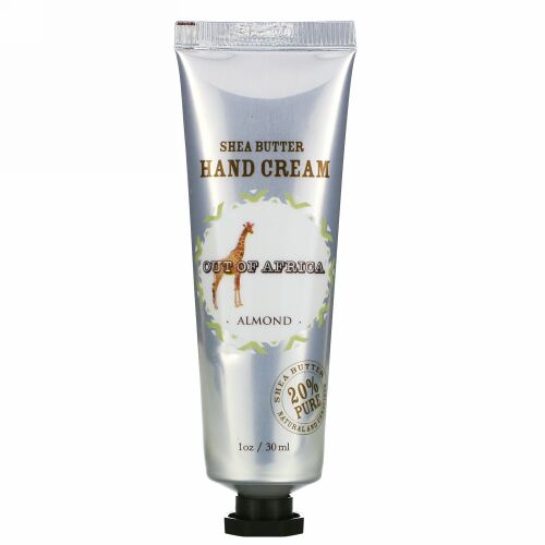 Out of Africa, プレミアムシアバターハンドクリーム、アーモンド、1オンス (30 ml)