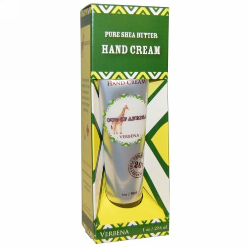 Out of Africa, ピュアシアバター、ハンドクリーム、バーベナ、1オンス（29.6 ml）