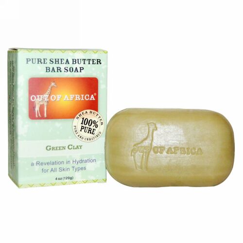 Out of Africa, ピュアシアバター 石けん、 グリーンクレー、 4 oz (120 g) (Discontinued Item)