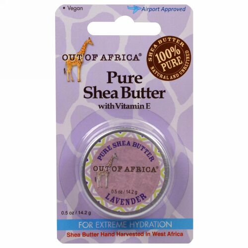Out of Africa, ピュアシアバター（ビタミンE配合）、ラベンダー、0.5オンス（14.2 g） (Discontinued Item)