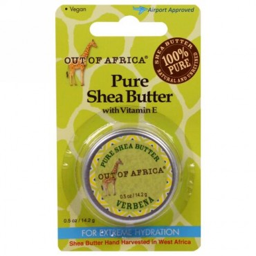Out of Africa, ピュアシアバター（ビタミンE配合）、バーベナ、0.5オンス（14.2 g） (Discontinued Item)