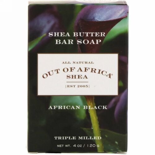 Out of Africa, シアバターバーソープ、アフリカブラック、4オンス（120g）