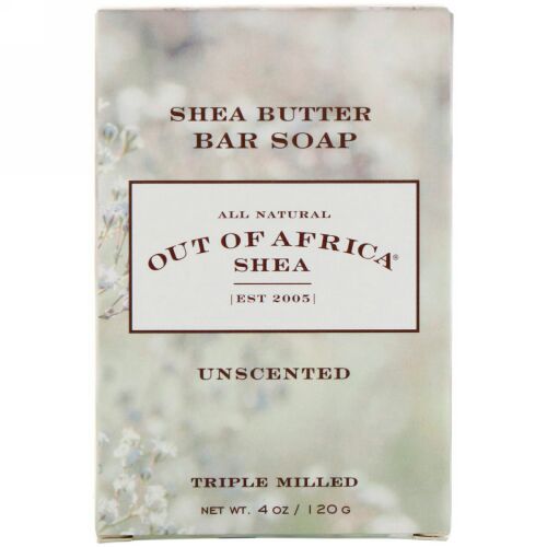 Out of Africa, ピュア･シアバター固形石鹸、無香料、4オンス(120 g)