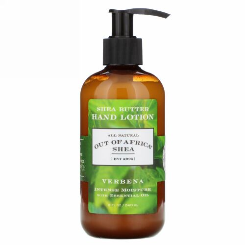 Out of Africa, シアバターハンドローション、バーベナ、240ml（8液量オンス）